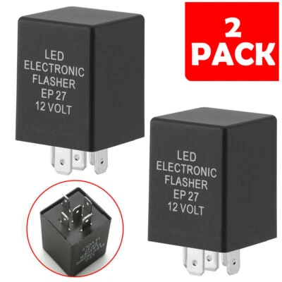 PACK DE 2 relés intermitentes LED de 5 pines para luces de señal de giro LED EP27 FL27 hiper flash Foto 1 de 4