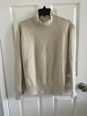 Suéter Grande Vintage Cristal-Kobe Angora y Nylon Cuello Alto Beige Nuevo con Etiquetas Foto 1 de 4