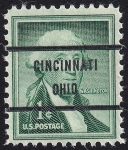 1031b Washington 1c Bureau Precancel “Cincinnati Ohio” PSS-71, Dry Printing MNH - Picture 1 of 1