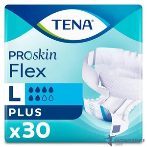 1x TENA ProSkin Flex Plus - Large - Pack of 30 - Incontinence Slips - 2500ml - Picture 1 of 5
