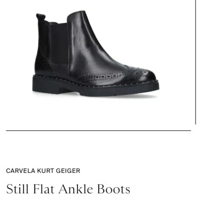 CARVELA Kurt Geiger Black Leather Still Chelsea  Ankle Boots Booties  ~ 39 - Image 1 of 4