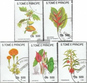 Sao TomE E PrincipE 1418-1422 (completa Edizione) usato 1993 Fiori - Foto 1 di 1