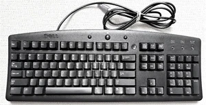DELL SK8100 CORDED PS2 KEYBOARD PS2 WIRED VINTAGE COLLECTORS BLACK - Picture 1 of 1