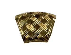 Women’s Gold tone Scarf Tube Slide Ring Accessory Reversible 2 Different Looks - Picture 1 of 2