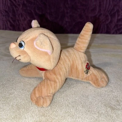 Tonka Pound Purries Orange Tabby Striped Plush Kitty Cat Kitten Collar 7" CLEAN - Image 1 of 4