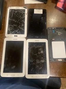 Lot of 5 Samsung tablets for parts not working priced to sell - Picture 1 of 11