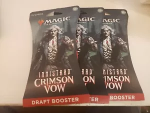 3 Magic the Gathering (MTG) - Innistrad: Crimson Vow Draft Booster Packs - Foto 1 di 2