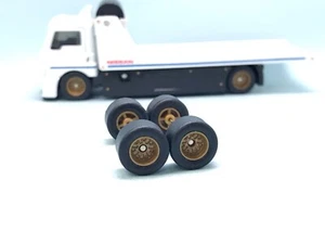 R407 Hotwheels 1/64 Real riders # Wire Spoke Bronze 12mm Long ,Rubber Wheels - Picture 1 of 4