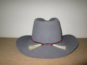 RESISTOL Charocal grau Filz Western Hut 4X Biber Cowboy Rodeo mit Box ~ 7+1/2 - Bild 1 von 13