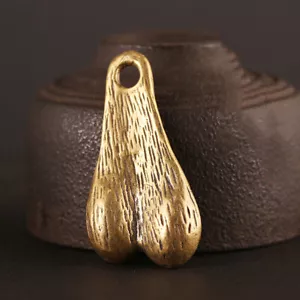 Solid Brass Men Testicles Pendant for Keychain Trendy Balls Keyr_vm - Picture 1 of 9