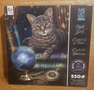 Ceaco NIGHT SPIRIT 550 pz Puzzle, Lisa Parker, 2422-3, 2018, Gatto, Ottimo - Foto 1 di 9