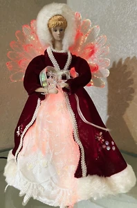 Fiber Optic Angel Color Changing Tree Topper 12 Inches Tall Holiday Style - Picture 1 of 8