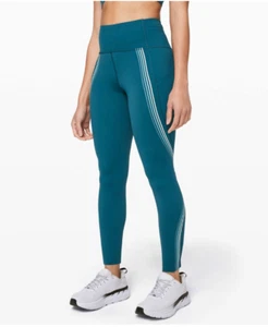 LULULEMON x BARRYS - Bermuda Teal Speed Light Tight 25" Leggings Size 2 - Picture 1 of 4