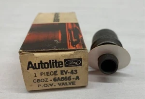 1968-1969 Ford PCV Valve C80Z-6A666-A EV-43 Fairlane, Falcon, MUSTANG, Bronco - Picture 1 of 4