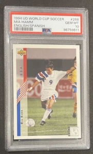 1994 UD Upper Deck #268 Coupe du Monde Mia Hamm Rookie RC Gradé PSA 10 GEM MINT USA - Photo 1/3