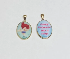 14KT GOLD DISNEY PRINCESS ARIEL PORCELAIN PENDANT - Picture 1 of 5