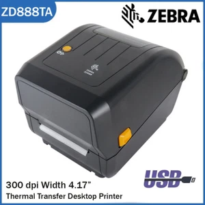 Zebra ZD888TA Thermal Transfer Printer 300 dpi Print Width 4-inch for Labels - Picture 1 of 8