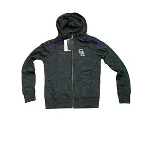 NWT NEW Colorado Rockies Nike Women's Vintage Gym Zip Hoodie Sweatshirt Medium - Picture 1 of 2