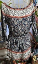 Beautiful M Forever 21 Romper Floral Shorts 3/4 Sleeve Nice Lightweight Women's