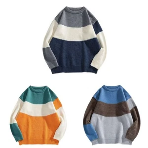 Stylish Round Neck Pullover Sweater for Men Suitable for All Season Wear - Picture 1 of 16
