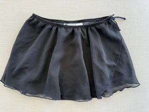 Minifalda de baile Freestyle Danskin para niñas negra transparente talla L 12-14 - Imagen 1 de 3