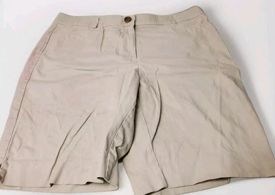 STUDIO WORKS PANTALONES CORTOS CAQUI TALLA GRANDE 18, ENTREPIERNA 9,5" Foto 1 de 4