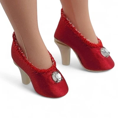 Vtg Original Madame Alexander Doll Shoes RED Rhinestones Heels for 9" Cissette - Image 1 of 4
