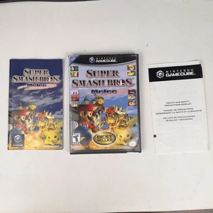 Super Smash Bros Melee Nintendo GameCube 2001 Case and Manual Only NO GAME As Is - Picture 1 of 6