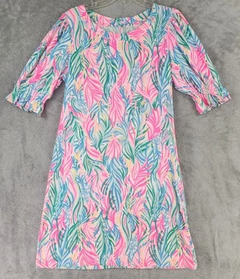 Vestido feminino Lilly Pulitzer Adley grande multicolorido floral resort de férias mini - Imagem 1 de 4