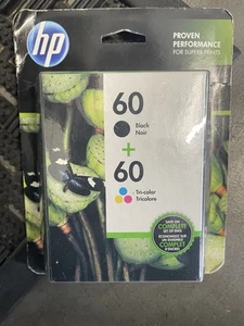 New Genuine HP 60 Combo Black and Tri-Color Ink Cartridge Set Exp 10/2019 - Picture 1 of 2