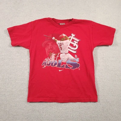 Camiseta St Louis Cardinals vermelha Nike MLB juvenil grande Albert Pujols  - Imagem 1 de 4