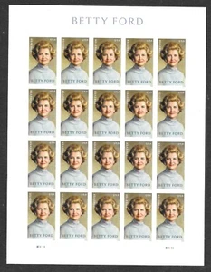 Scott #5852a IMPERFORATE (NO DIE-CUT) Betty Ford Pane of 20, MNH - Picture 1 of 1