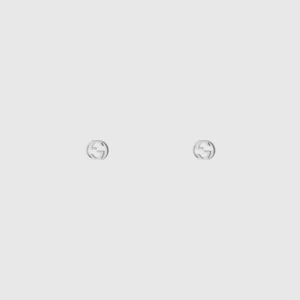 Gucci Earrings Interlocking GG YBD662111002 new warranty White gold 18kt stud - Picture 1 of 2
