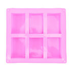 6-Cavity Silicone Rectangle Soap Cake ice Mold Mould Tray For Homemade CrafE- Wa