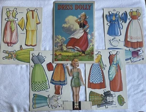 Vintage Philmar “Dress Dolly” With 12 Card National Dresses & Hats c.1950s RARE - Picture 1 of 24