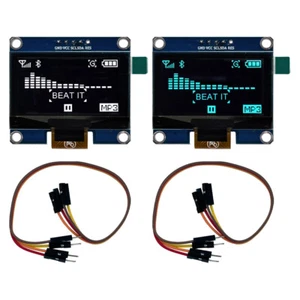 OLED 1.54" Blue/White LCD 128x64 Large Display I2C SSD1306 Bezel -Tested 1.5 AU - Picture 1 of 12