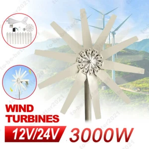 3KW 12-48 V Kit generatore a turbina eolica 10 pale Windmill Charger Controller - Bild 1 von 13