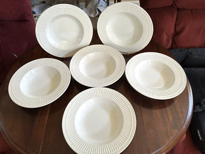 "6 cuencos de sopa de borde ancho de campo italiano Mikasa 9 1/2"" DD900 marca antigua" Foto 1 de 4