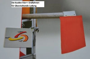 4 Warnfahnen Warnflaggen Endfahnen Schlussfahnen rot 300X300MM Ladungssicherung - Bild 1 von 4
