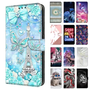 Patterned Flip Case Magnetic Leather Cover For iPhone 13 Pro Max 12 Mini 11 XR X - Picture 1 of 32