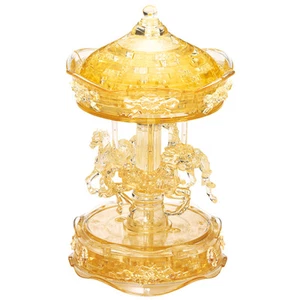 3D Crystal Puzzle - Karussell 83 Teile Kristall Puzzle goldgelb - Bild 1 von 1