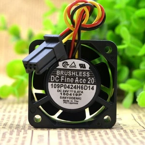 Ventilateur de refroidissement 3 fils Sanyo 109P0424H6D14 4CM 4020 24V 0.07A - Photo 1/5