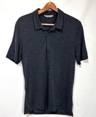 ICEBREAKER Drayden коротким рукавом поло размер L черный мериносовой шерсти смесь на открытом воздухе - Изображение 1 из 4