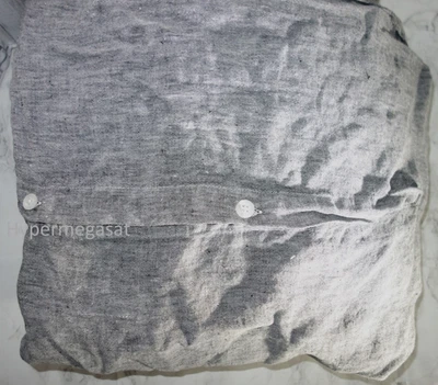 Capa de edredom 100% linho lavada BROOKLINEN cinza grafite carvão king/cali king - Imagem 1 de 4