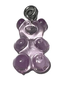 Gummy Bears Resin 3/4 Inch Light Purple Charm New - Imagen 1 de 2