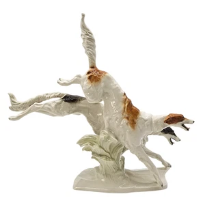 Karl Tutter signierte Hutschenreuther Art Deco russische Barsoi Lauffigur 13 Zoll - Bild 1 von 15