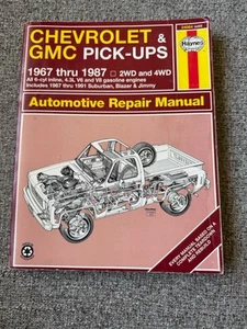 Haynes Chevrolet &GMC Pick-Ups Jimmy 1967-1987 Repair Manual Book 2WD-4WD Nice. - Picture 1 of 5