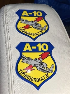 LOT OF 2 USAF Fighter Squadron A-10 Thunderbolt II Decals Peel-off Stickers NEW - Imagen 1 de 4
