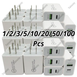 QC 3.0 USB C PD 20W Fast Charger Power Adapter Block Lot For Android iPhone iPad - Picture 1 of 9
