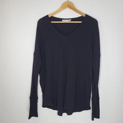 Top túnica manga larga negro MODODOC talla L mezcla modal elástico gofre térmico Foto 1 de 4